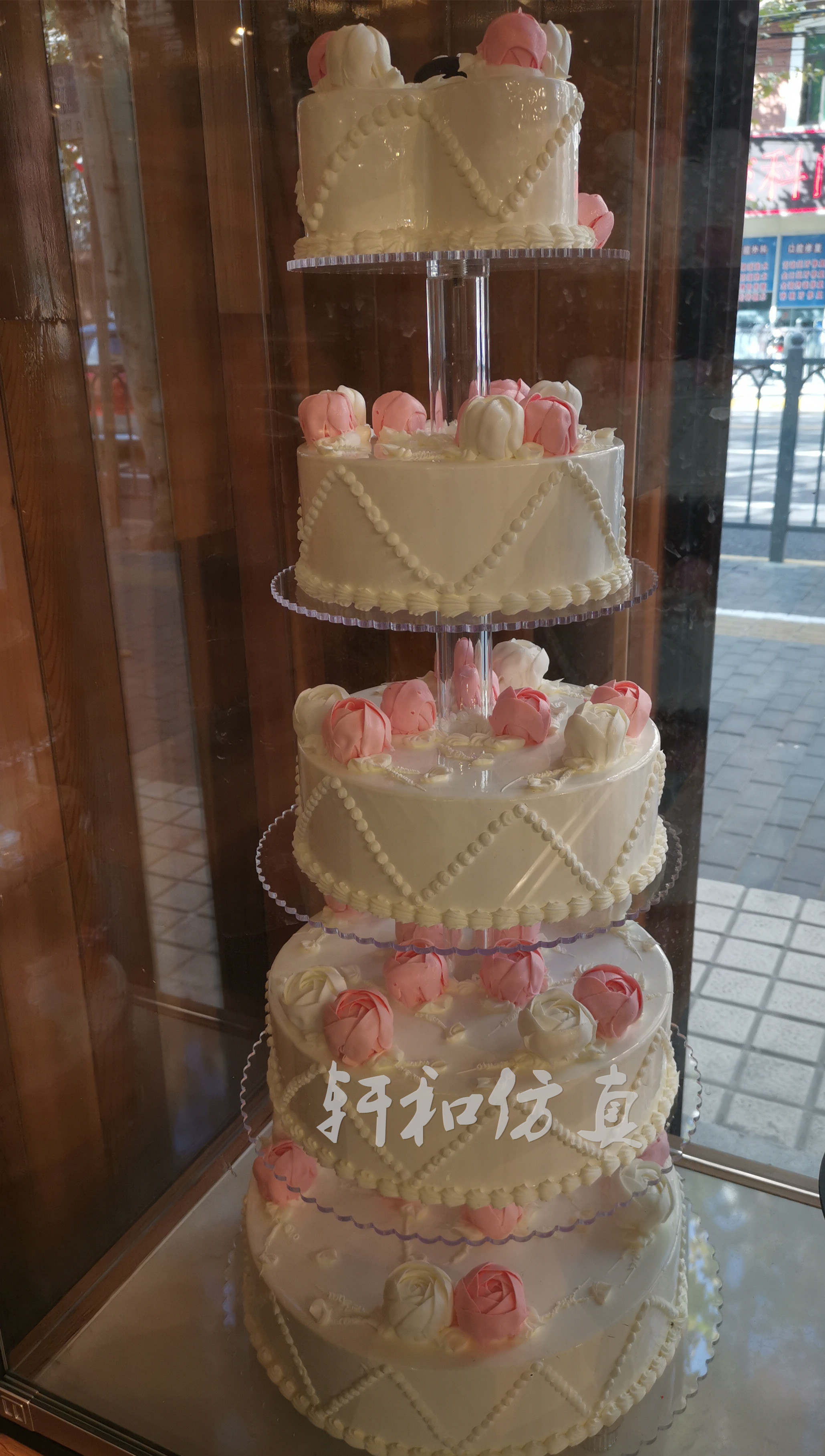 新款多层蛋糕模型5/6/8层婚庆开业高端仿真奶油花卉架子蛋糕样品