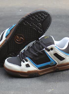 黑黄底DVS滑板鞋男系带休闲运动鞋耐磨舒适厚底Ollie尖翻面包板鞋