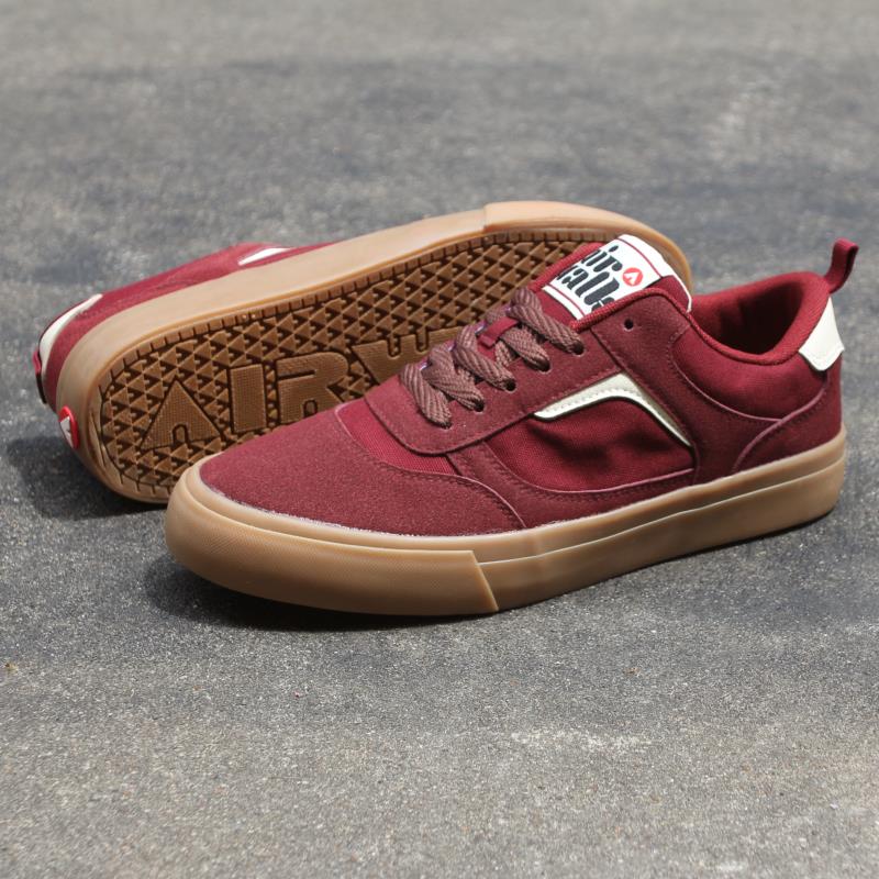 AirWalk滑板鞋耐磨透气男酒红色