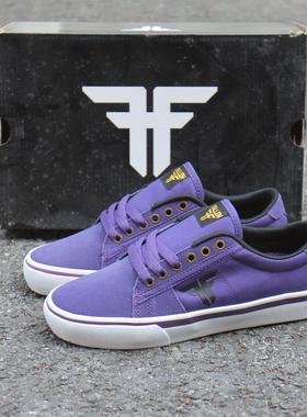 紫色fallen板鞋男女低帮翻毛皮防滑耐磨休闲运动BMX滑板鞋Ollie