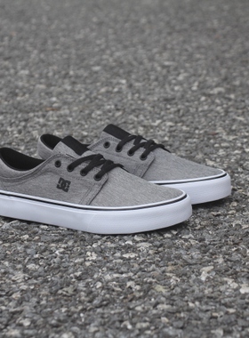 百搭灰色DC SHOES潮男女TRASE TX运动休闲耐磨帆布滑板鞋BMX包邮