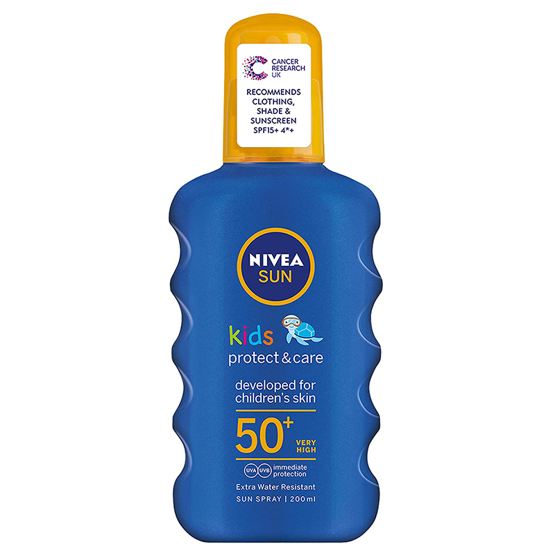 英国进口Nivea 妮维雅儿童防水防晒霜防晒喷雾SPF50+ 200ml