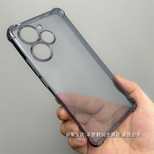 适用Realme真我Neo7Turbo手机壳半透黑透明硅胶保护套四角气囊防摔全包边软壳男女新款简约保护壳