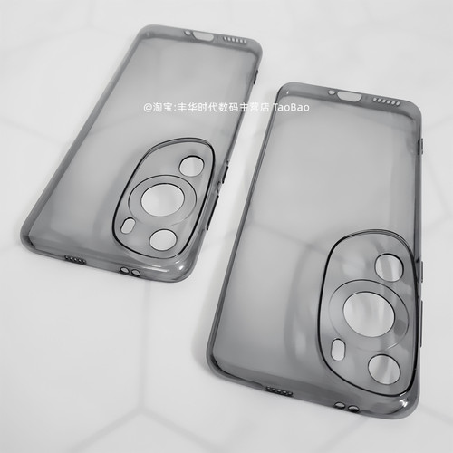 华为P60Art手机壳透黑软壳