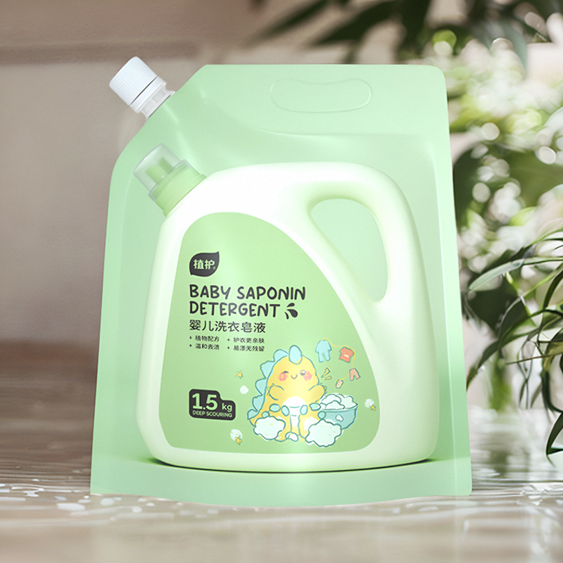 超值装植护婴儿可用洗衣液1.5kg袋装手洗衣物清洁3斤家用装低泡液