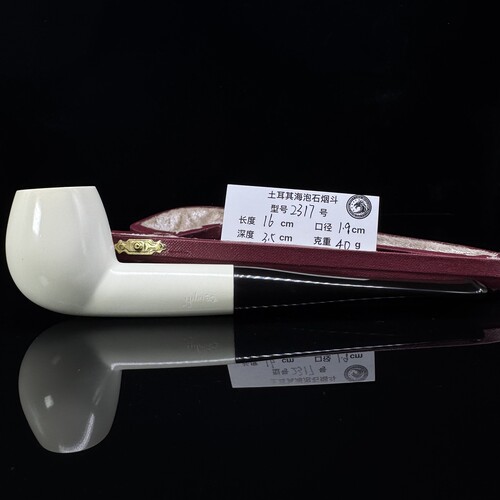 土耳其进口海泡石烟斗中号2317特级雪花料大师手工雕刻签名