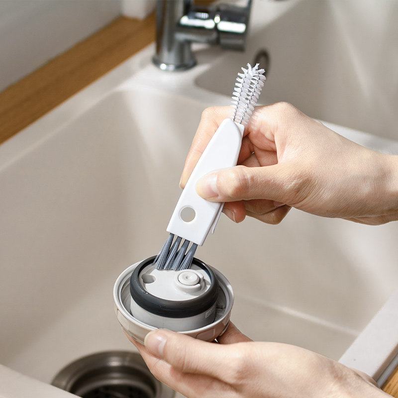 日本保温杯刷杯盖清洁刷边缘缝隙刷奶瓶奶嘴刷饭盒胶圈凹槽小刷子