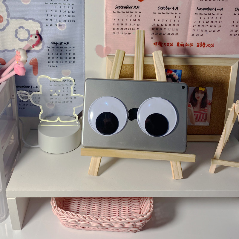 萌趣可爱创意立体大眼睛贴纸冰箱笔记本电脑ipad行李箱贴画ins风