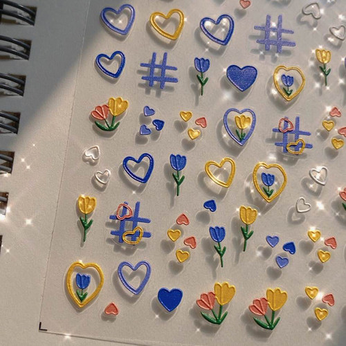 可爱浮雕立体咕卡贴纸女孩