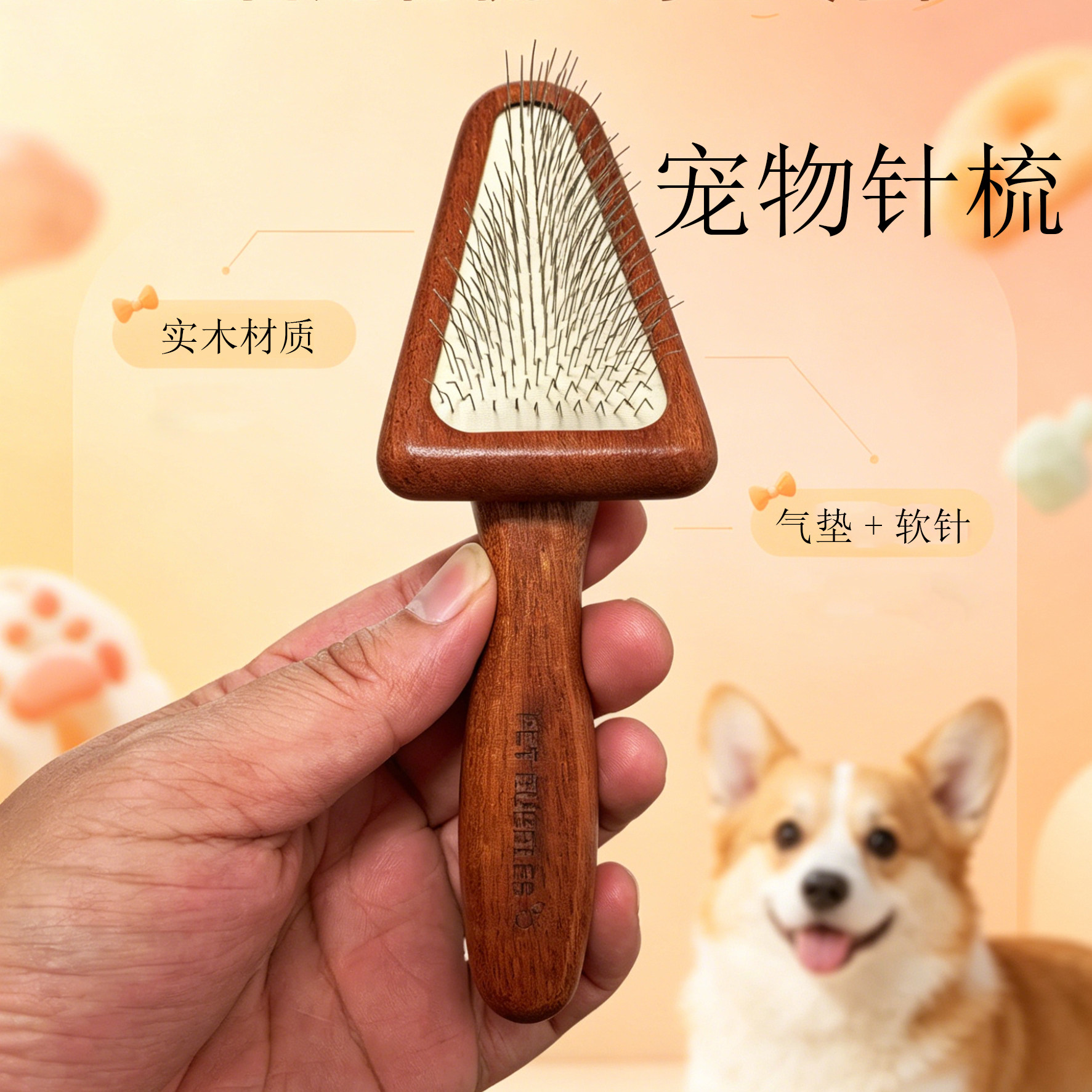 风铃鸟猫狗开结不锈钢针梳