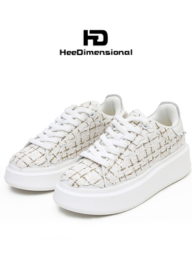 HeeD板鞋女厚底原创小众女鞋夏季皮面女款鞋子百搭美式复古滑板鞋