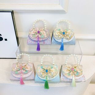 2024新款女童国风潮包新中式洋气女童公主手提包女孩出游斜跨包潮