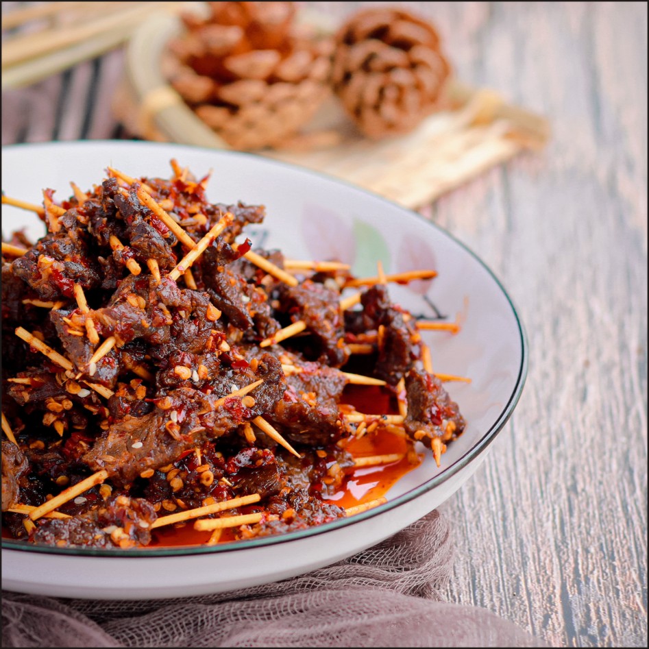 湖南牙签牛肉手工麻辣美食特产孕妇肉食卤味熟食真空即小吃零食