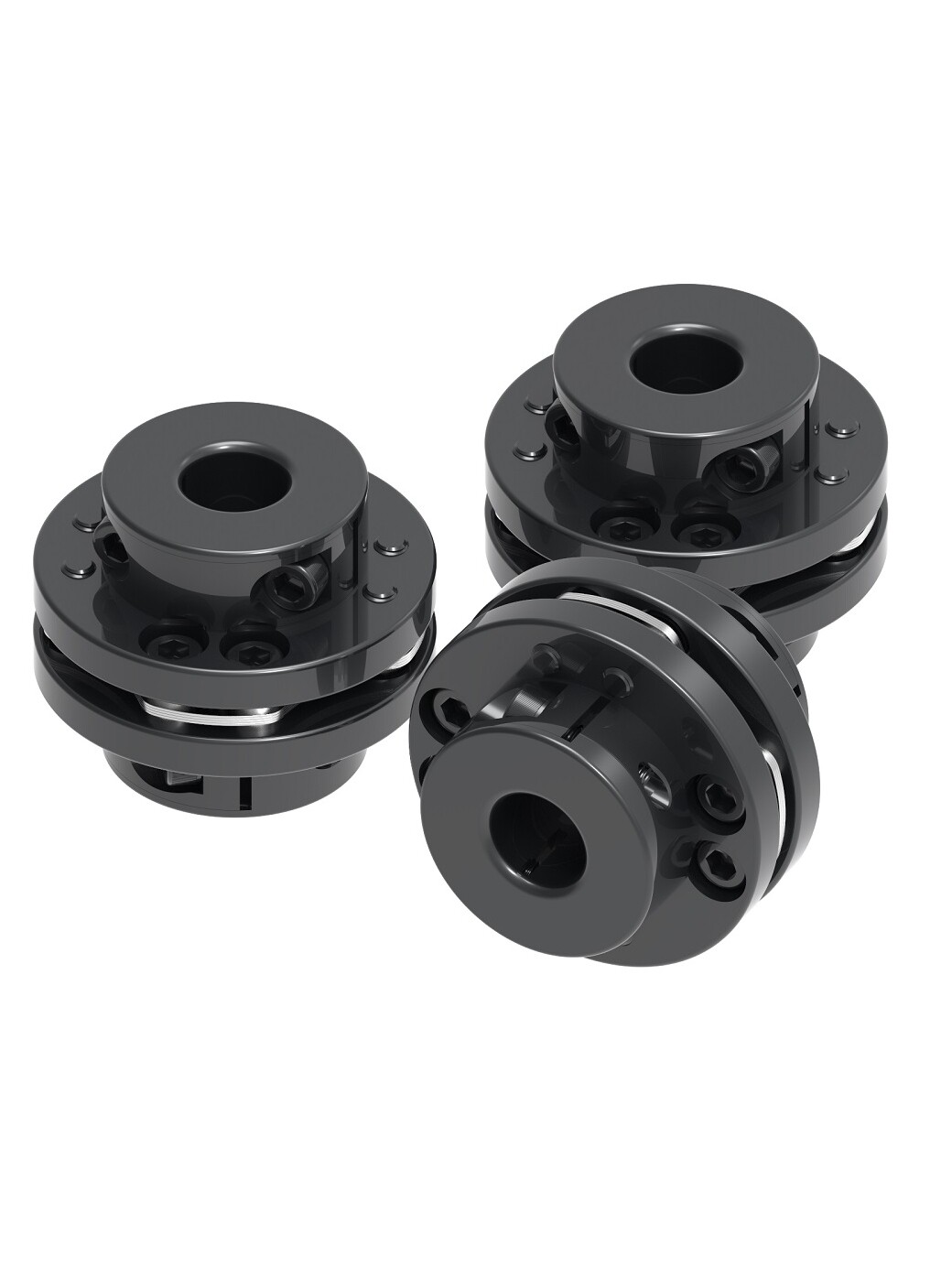 45号钢膜片式联轴器夹紧连轴器大扭矩步进电机丝杆叠片联轴节键槽