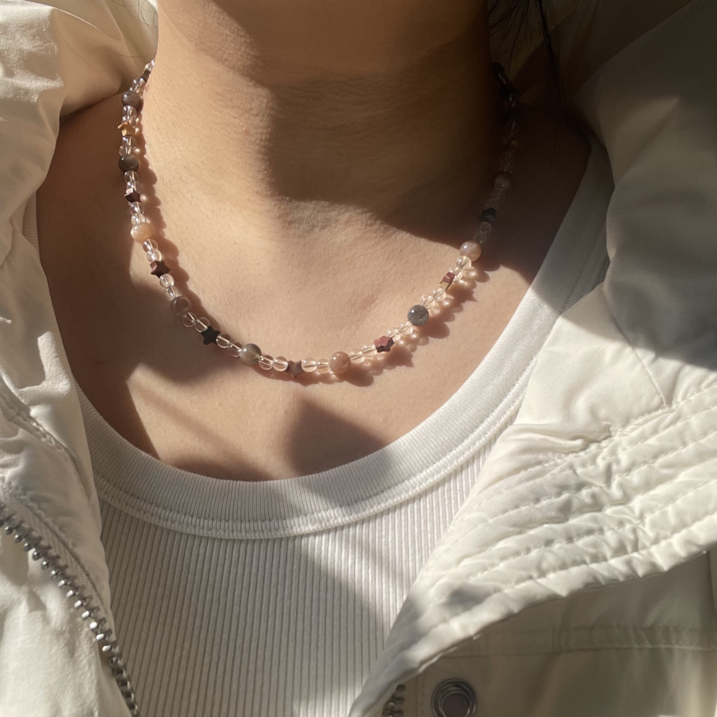 【星星点点】原创设计师水晶项链沈星回白水晶星球月光石女士礼物