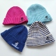宝宝针织帽男女童条纹毛线套头帽 单层薄款 日系潮款 儿童帽子秋冬季