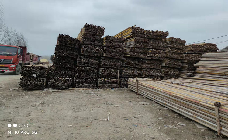 二手建筑钢管脚手架出租出售架子管支架杆工地外架工程外墙租赁站
