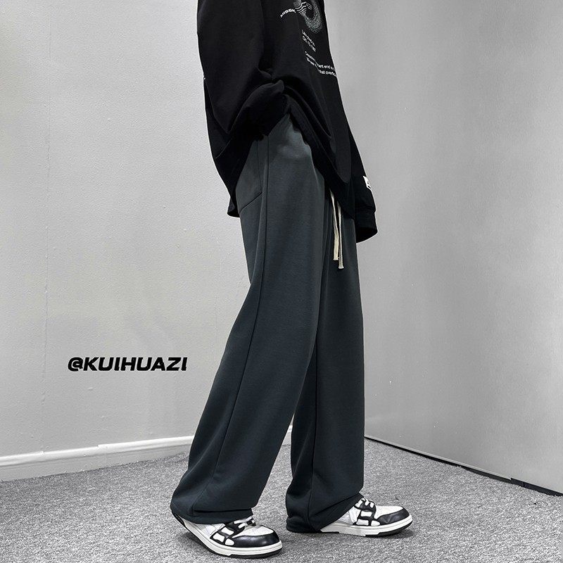 2023春季新款男士纯色宽松直筒拖地裤K3678 P45控58图片