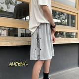 男夏季宽松排扣腰果花五分裤休闲短裤B315-K3475P38控48，男装休闲裤，电商B315