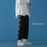 2023春季新款侧边爱心印花抽绳束脚休闲裤K3606B315P45控58，男装休闲裤，电商B315