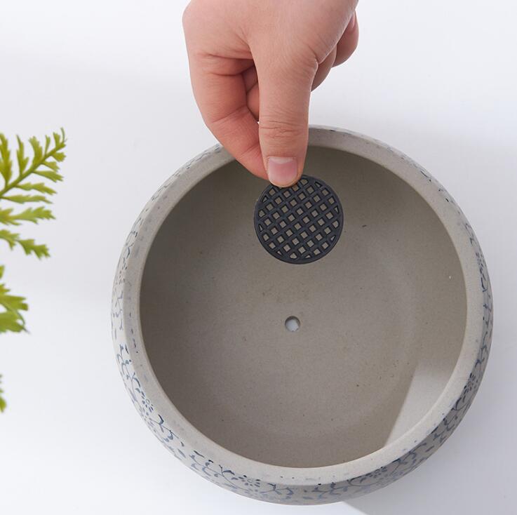 花盆底孔防漏土网垫片透气防虫小网格塑料多肉花盆防漏土网底孔