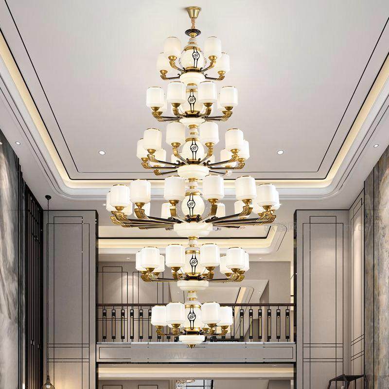 新中式客厅灯别墅大厅餐厅锌合金吊灯中国风复古灯具2024年新款,家装灯饰光源,LOFT/复式住宅/楼梯吊灯,淘宝优惠券,粉丝福利购,淘宝优惠卷