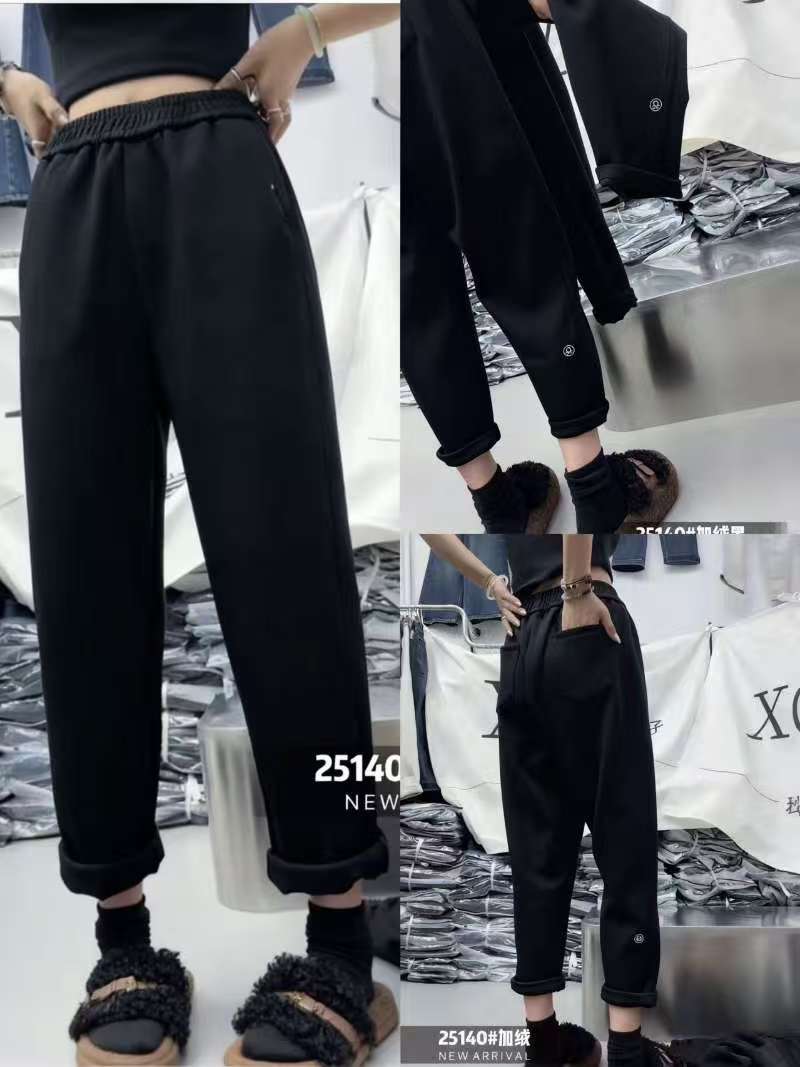 【10.19慧姐大码女装】2025新款高端加厚绒裤子XYP25140