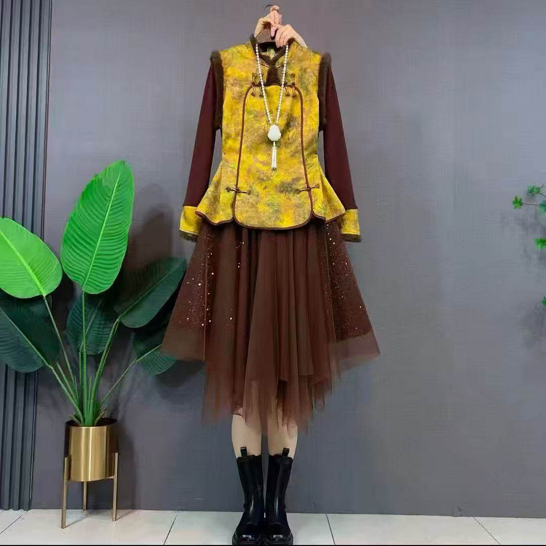 【12.18慧姐大码女装】2025新款重工国风三件套SYHG果9772-,女装/女士精品,大码羽绒服,淘宝优惠券,粉丝福利购,淘宝优惠卷