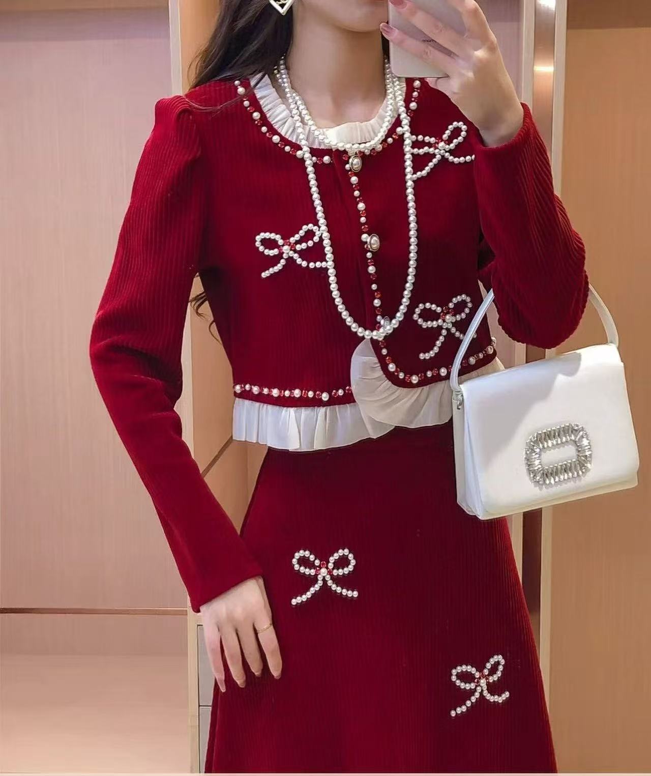 【12.11慧姐大码女装】2025新款重工套装CC畅8019-