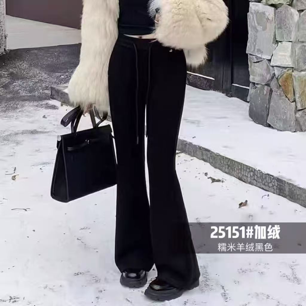 【10.19慧姐大码女装】2025新款防风加绒裤子XYP25151