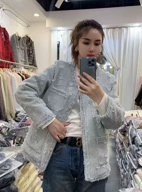 【12.20慧姐大码女装】2025新款小香风加棉外套MSN2680-