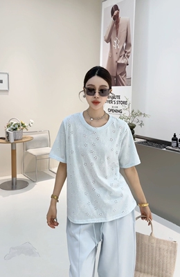 【3.31慧姐大码女装】2026新款镂空半袖PHH1951-