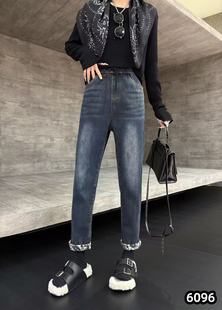 加绒牛仔小脚裤 2025新款 女装 子RMYY6096 11.5慧姐大码