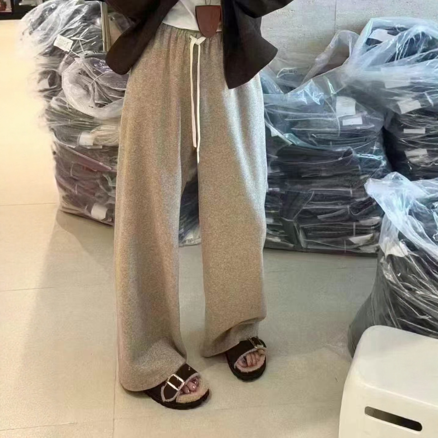 【12.9慧姐大码女装】2025新款羊绒裤PEM99108-、