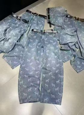 【1.5慧姐大码女装】2025新款I小马牛仔裤子BOS6962-