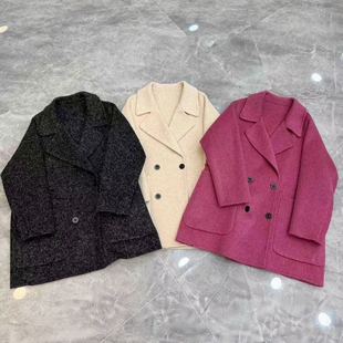 【1.10慧姐大码女装】2025新款羊毛大衣外套SFX8583-