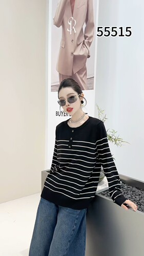 【3.14慧姐大码女装】2026新款针织上衣DDPR55515-