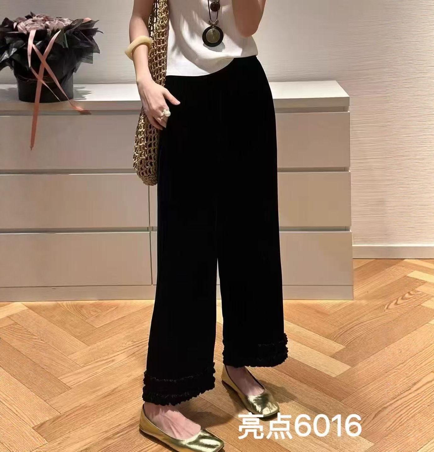 【9.21慧姐大码女装】2025新款花包裤子LD点6016-