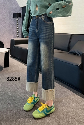 【8.11慧姐大码女装】2025新款牛仔裤子TJ8285-