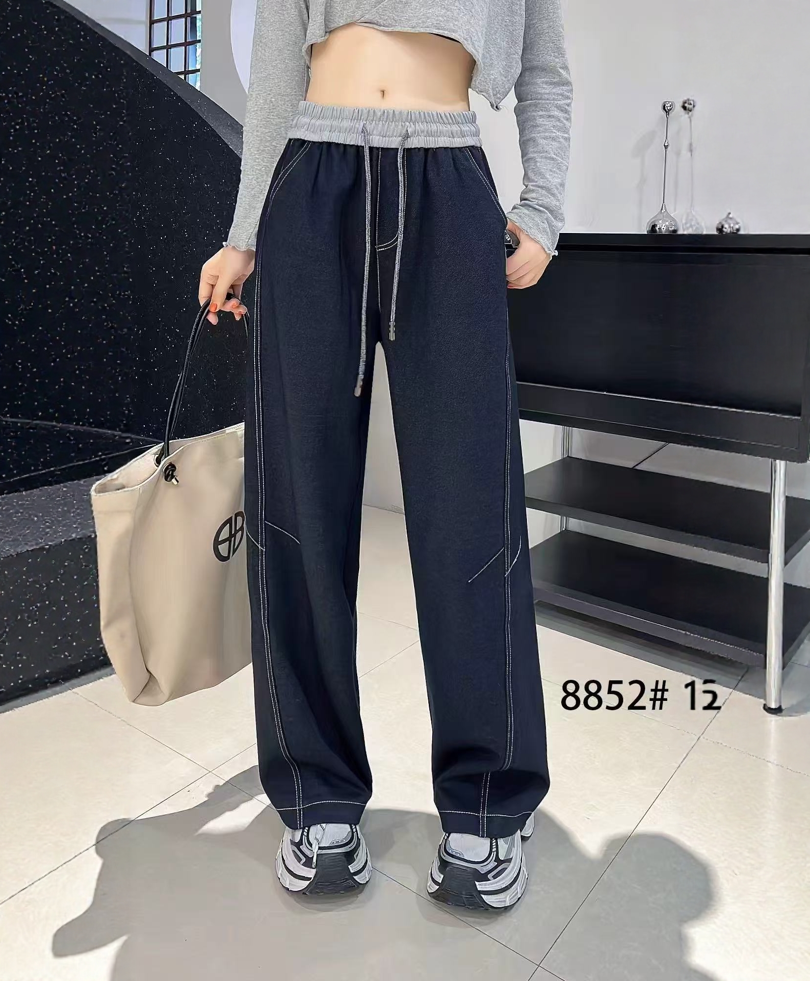 【9.21慧姐大码女装】2025新款裤子XY意8852-7148