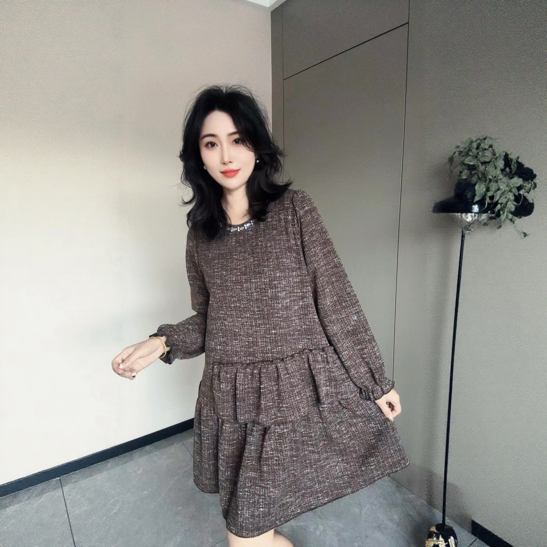 【11.26慧姐大码女装】2025新款定制款连衣裙YSS6553-