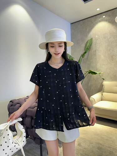 【7.4慧姐大码女装】2026新款半袖CP潮9604-7026