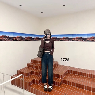 加绒牛仔烟管裤 2025新款 女装 子CCJ172 12.1慧姐大码