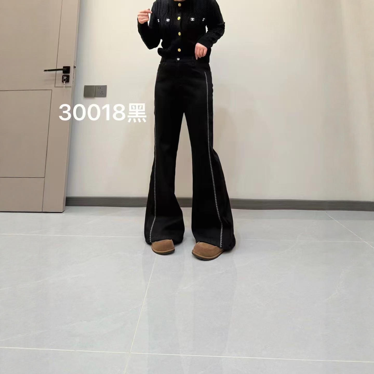 【10.19慧姐大码女装】2025新款加绒牛仔裤子LL30018