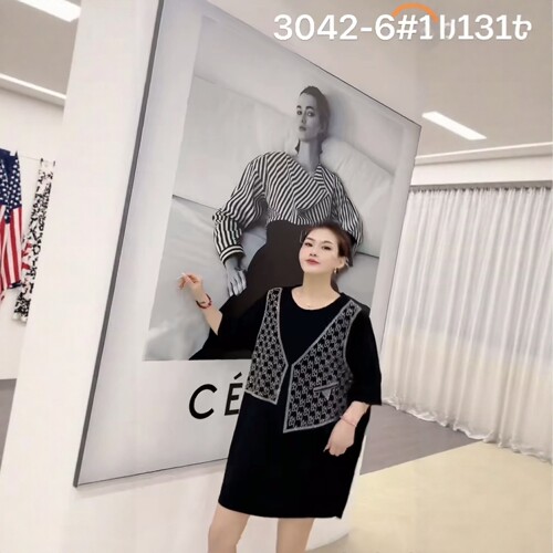 【5.14慧姐大码女装】2026新款满钻重工大版半袖HT彤3042-6-