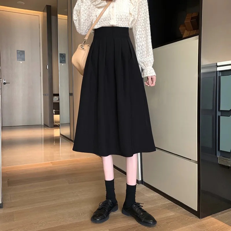 小个子中长款2022黑色包臀裙女胖