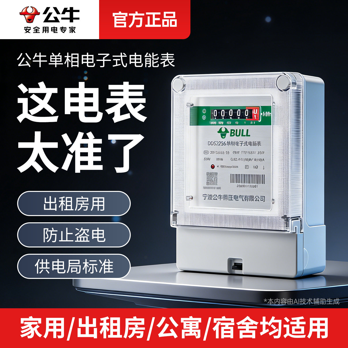 公牛家用智能高精度电能表图片