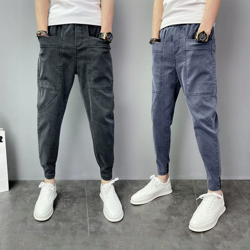 Осенние джинсы, штаны для отдыха, в корейском стиле, популярно в интернете