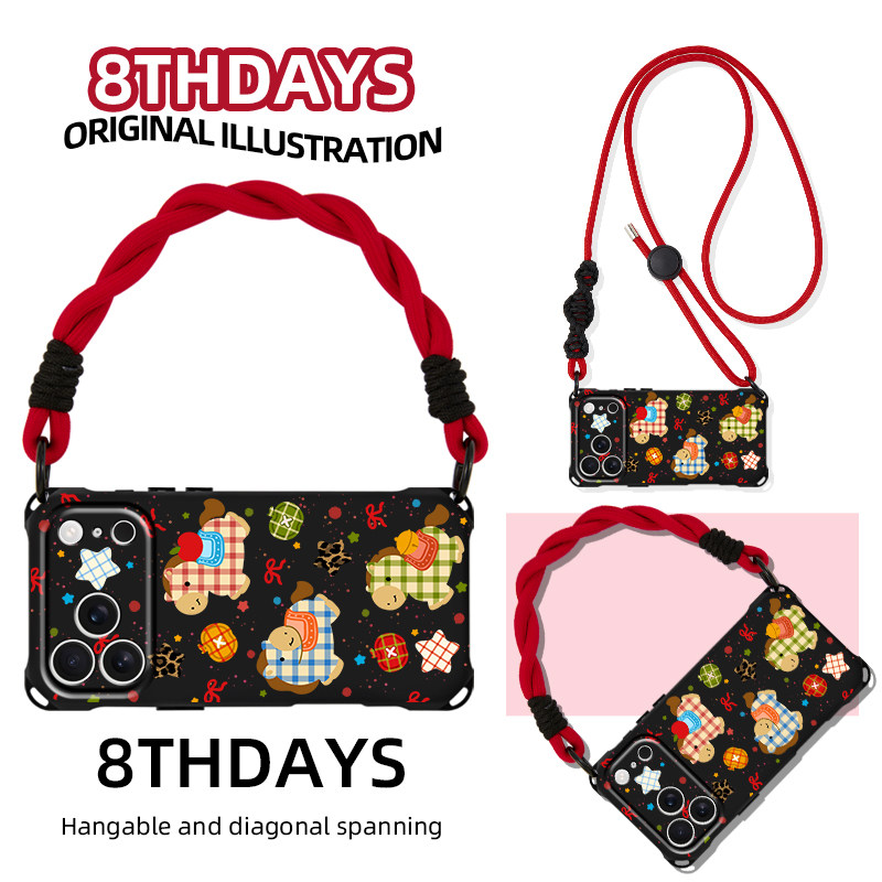 原创格纹小马手机壳适用苹果17pro挂绳斜挎16小众时尚复古14镜头全包13高级挂件华为pura80卡通60小米15红色,3C数码配件,手机保护套/壳,淘宝优惠券,粉丝福利购,淘宝优惠卷