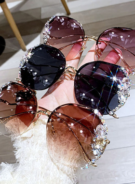 2021新款跨境太阳镜女防晒大脸